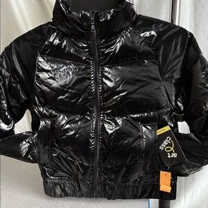 art class Black Puffer Jacket for Kids M(8)